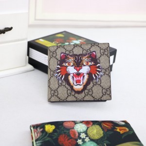 Gucci Wallet GG Supreme Beige Wallet Cat print GG Supreme wallet 451268