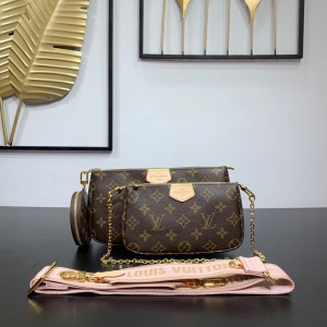 Louis Vuitton Multi Pochette Accessoires Monogram LV Handbags Shoulderbag M44840 Pink