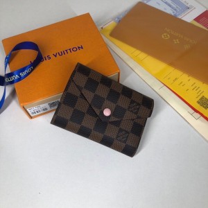 Louis Vuitton Victorine Wallet Damier Ebene LV Wallet Women's Wallet Pink N61700 M41938 M62360 