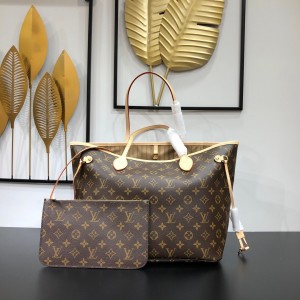Louis Vuitton Neverfull MM Bag In Monogram Canvas LV shopping bag Handbags M40995