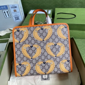 Gucci Handbags GG bag Children's Nina Dzyvulska tote bag 605614 Banana