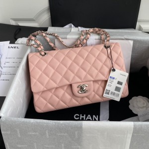 Fashion Handbags Classic Handbag Classic Flap Bag Small Chain Bag 25cm Silver-Tone 1112-L Pink