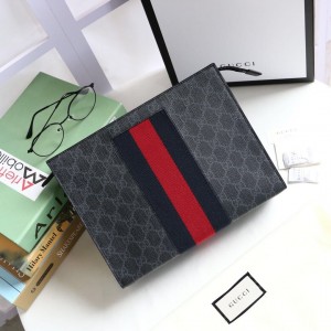 Gucci Handbags GG Supreme Web pouch Gucci Bag for Men 475316 Black
