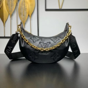 Louis Vuitton Over The Moon Bubblegram Leather Handbags Women's Chain Bag Shoulder bag Evening clutch   M59799 Black
