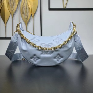 Louis Vuitton Over The Moon Bubblegram Leather Handbags Women's Chain Bag Shoulder bag Evening clutch M59825 Blue