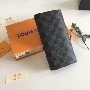 Louis Vuitton Brazza Wallet Damier Graphite Canvas LV Wallet Men's Wallet N62665