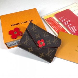 Louis Vuitton Victorine Wallet Monogram Canvas LV Wallet Women's Wallet M64201 M62472 Red