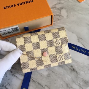 Louis Vuitton Victorine Wallet Damier Azur Canvas LV Wallet Women's Wallet N64022