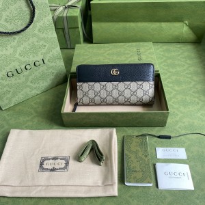 Gucci Wallet GG Marmont zip around wallet Long wallet Zippy wallet 456117 black
