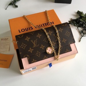 Louis Vuitton Flore chain wallet In Monogram Canvas LV Handbags Chain Bag M67405 M69578 Pink