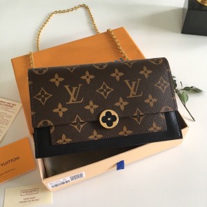 Louis Vuitton Flore chain wallet In Monogram Canvas LV Handbags Chain Bag M67405 M69578 Black