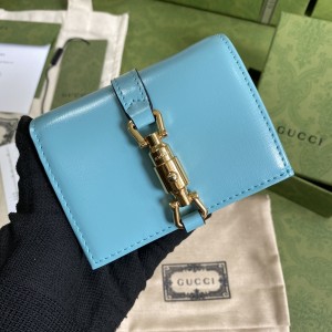 Gucci Wallet GG wallet Jackie 1961 card case wallet Women's small walelt 645536 Blue