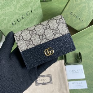Gucci Wallet GG Marmont card case wallet small Card holder 658610 black