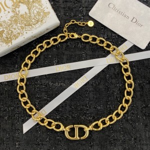 Fashion Jewelry Accessories Dior Necklace CD Necklace Gold N287