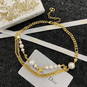 Fashion Jewelry Accessories Dior Necklace CD Necklace Gold N115
