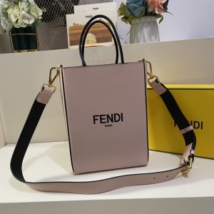 FENDI Pack Small Shopping Bag Pink leather Bag Shoulderbag 8BH382