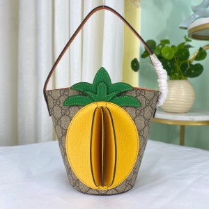 GG Handbags GG Children's Mini Tote bag with 3D pineapple Top handle bag 580850