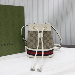GG Handbags Ophidia mini GG bucket bag GG Supreme mini Shoulderbag G bag for Women 550620 White