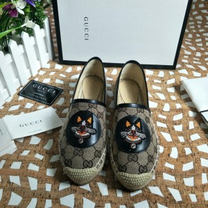 Fashion Shoes Gucci Canvas Flat Espadrille Shoes Casual Shoes Women's Shoes G3220