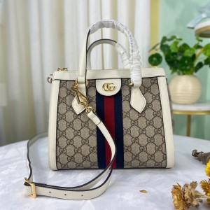 GG Handbags Ophidia small GG tote bag GG Supreme Shoulderbag G Bags for Women 547551 White