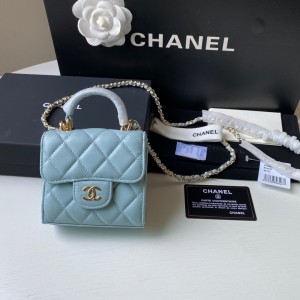 Fashion Bags Mini Flap Bag Mini Cosmetic Bag Mini Top Handle Bag Lipstick storage Bag AP2682Y-2 Blue