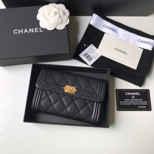 Fashion Wallet  Flap Wallet Black Wallets Card Holder A84302 Gold