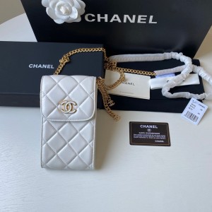 Fashion Handbags Mini Bag Flap Phone Holder With Chain White Phone Bag Card Holder 2636-2