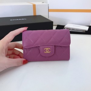 Fashion Wallet Card Holder Classic Card Holder Small Wallet Coin Purse AP0214-3 Purple
