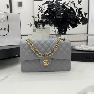 Fashion Handbags Classic Handbag  Classic Flap Bag Small Chain Bag 25cm Gold-Tone 1112-C Grey