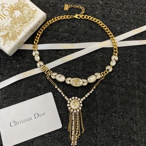 Fashion Jewelry Accessories Dior Necklace CD Necklace Gold GN049